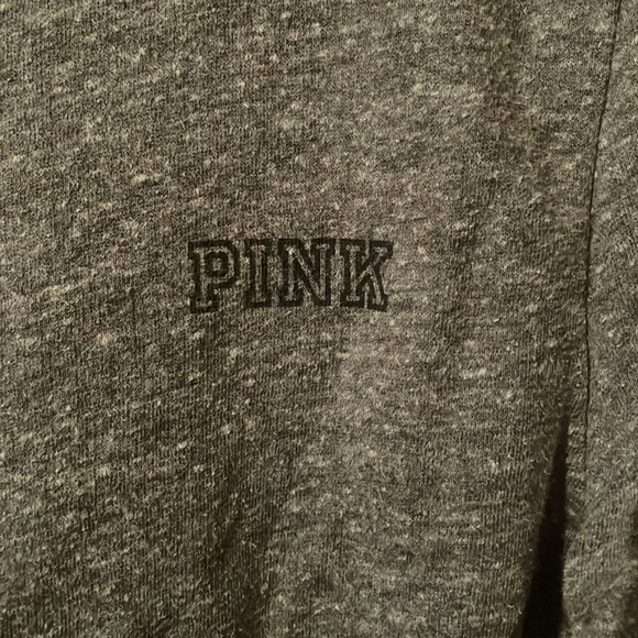 Gray Pink Victorias Secret zip up hoodie - Picture 3 of 5